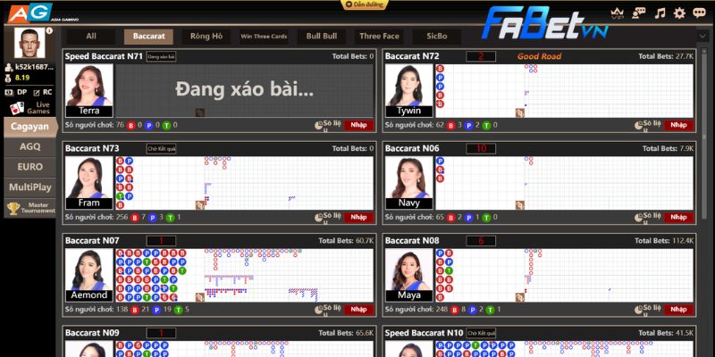 Giới thiệu sảnh AG Casino trên trang chủ Fabet