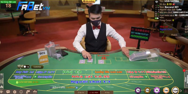 Phòng Live Baccarat tại AG Casino