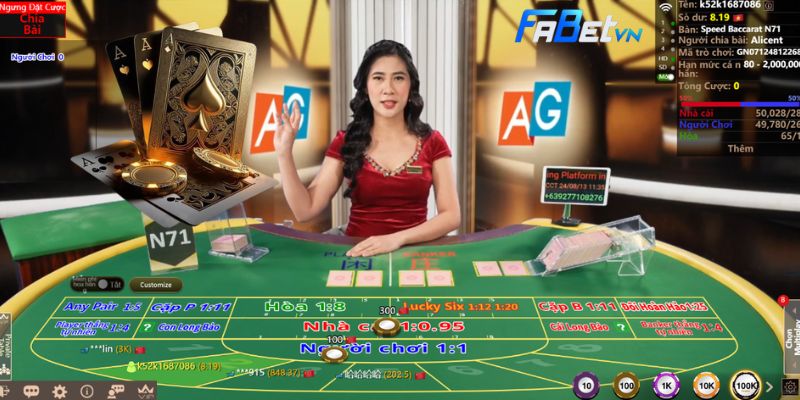 Phòng Live Baccarat Fabet tại sảnh Asian Gaming