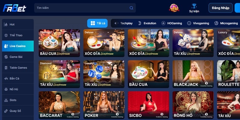 Casino Fabet là danh mục sản phẩm chính của nhà cái